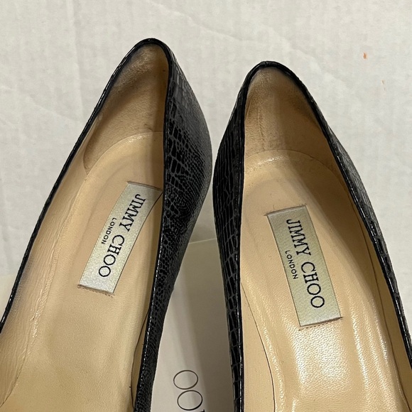 JIMMY CHOO Embossed Lizard Pumps - Picture 16 of 16